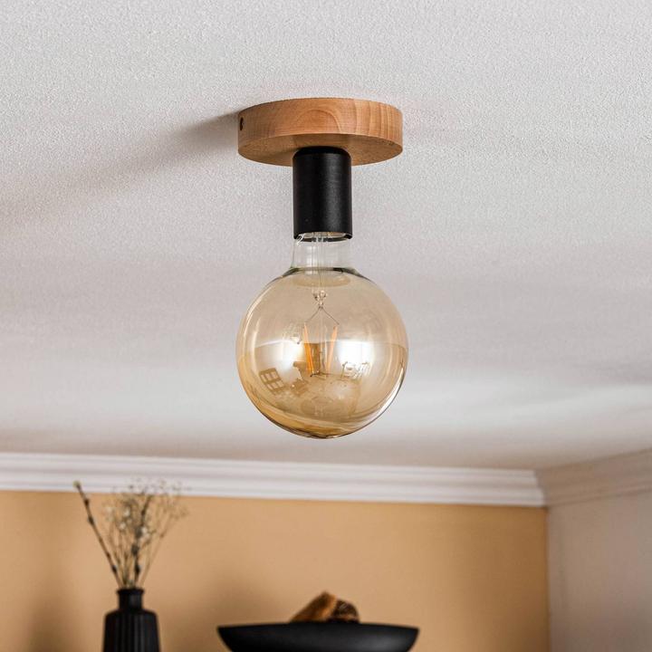Actual product image Envostar Esan Ceiling Light Beech Wood 1 Flame (E27)