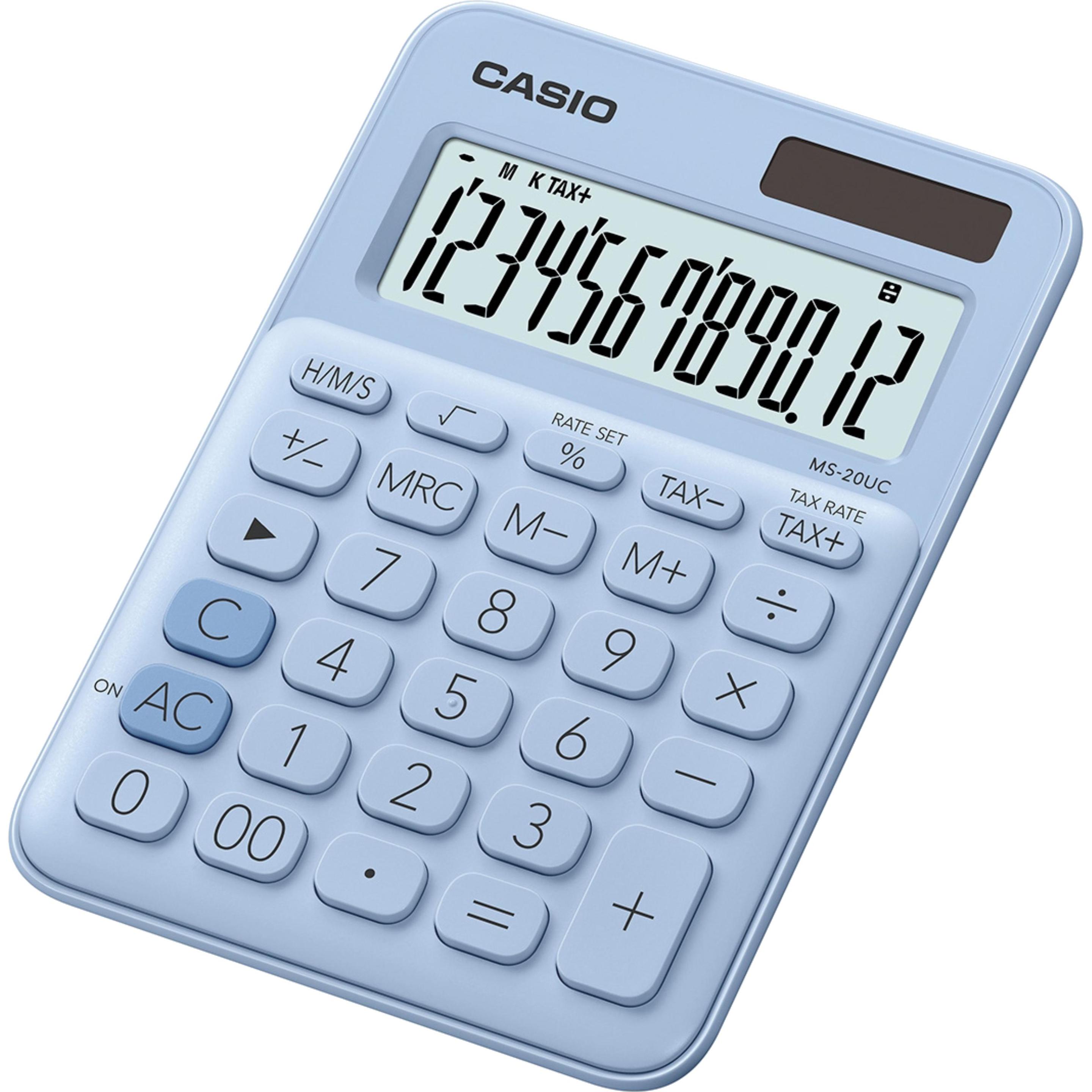 Casio, Taschenrechner, Tischrechner MS-20UC (Solarzellen, Batterien)