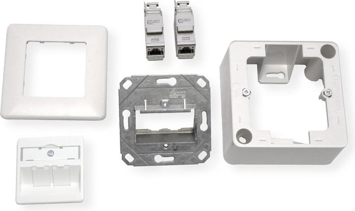 Produktbild Metz Connect E-DAT modul 8/8(8) AP - Wanddose - RJ-45 X 2