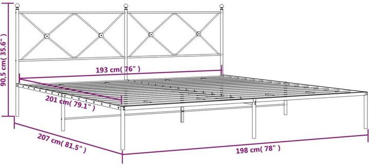 Image du produit vidaXL Bettgestell (193 x 203 cm)