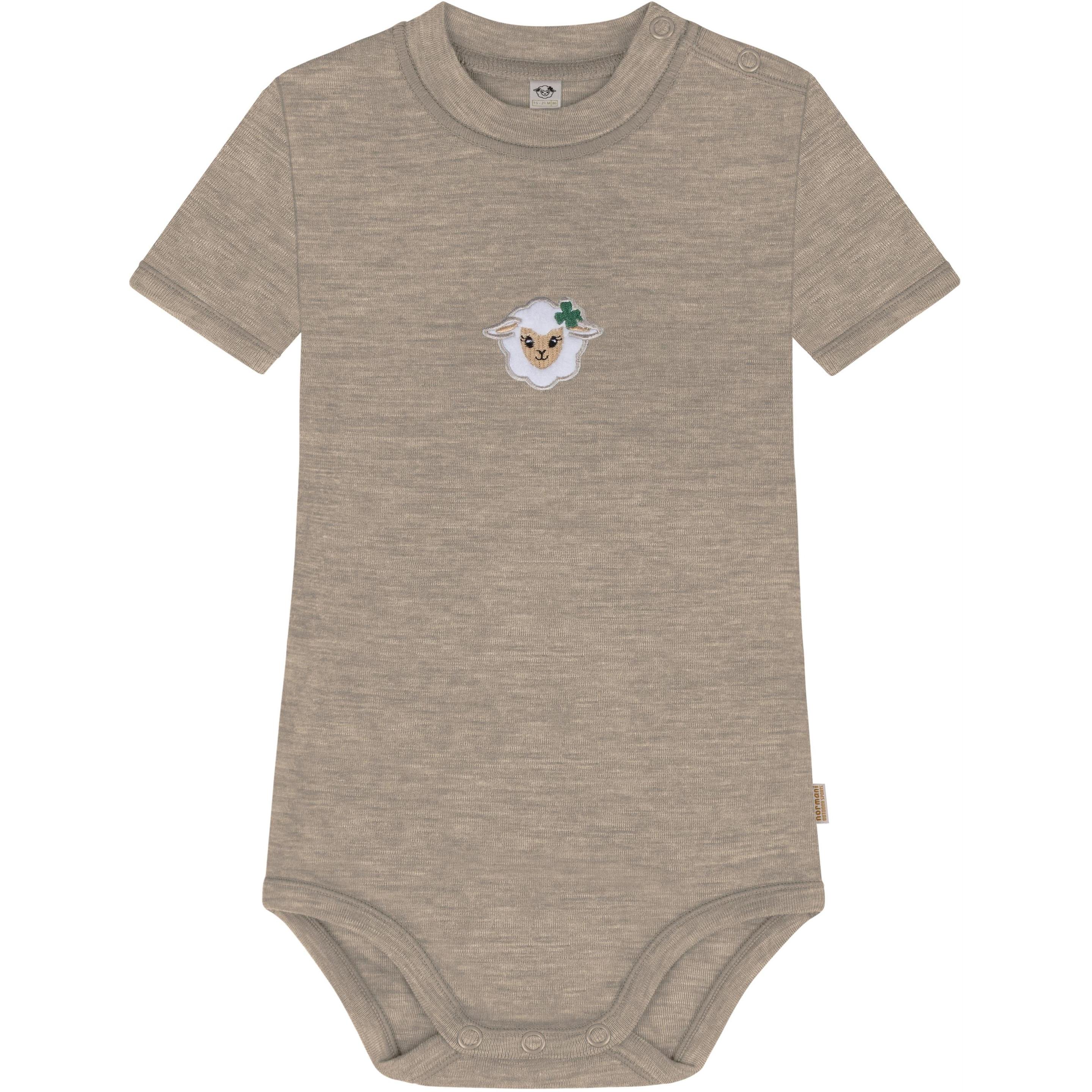 Normani, Body, Baby Merino Kurzarmbody „Tihoi" - 9325, Beige, (92)