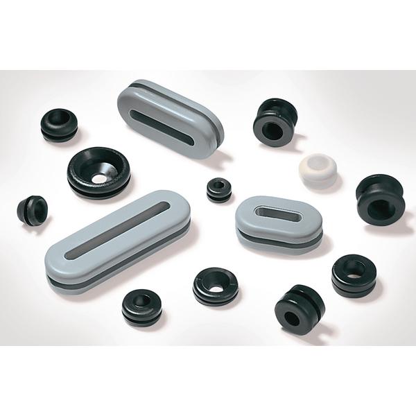 Thumbnail - HellermannTyton, Kabelbinder, HELLERMANN Durchführungstülle HV1203-PVC-BK-M1 D=17,5/d=12,0/B=10,0/h=2,0/H6,8mm 633-02030...