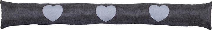 Mojawo Draught stopper door mat Windstopper insulation hearts anthracite 90x12cm (90 x 12 cm)