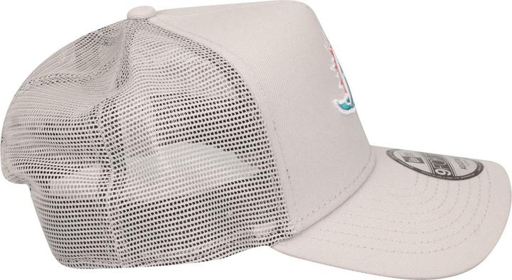 Actual product image New Era A-Frame Mesh Trucker Cap - Miami Dolphins stone