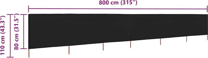 Image du produit vidaXL Windschutz (80 cm)