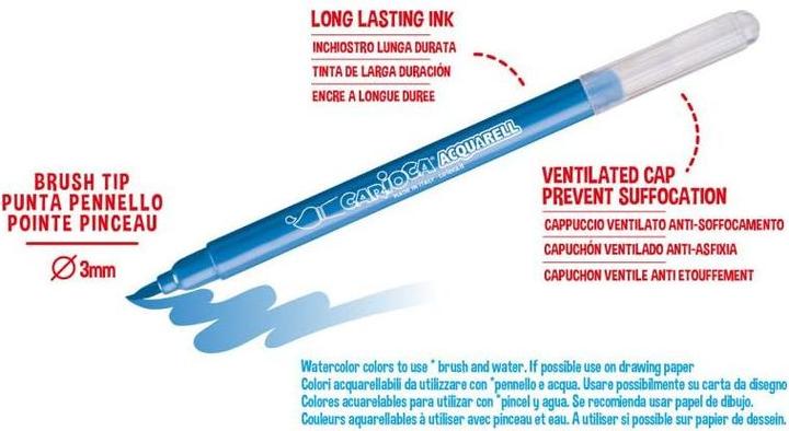 Image du produit Carioca Feutres de coloriage Acquarell (12x)