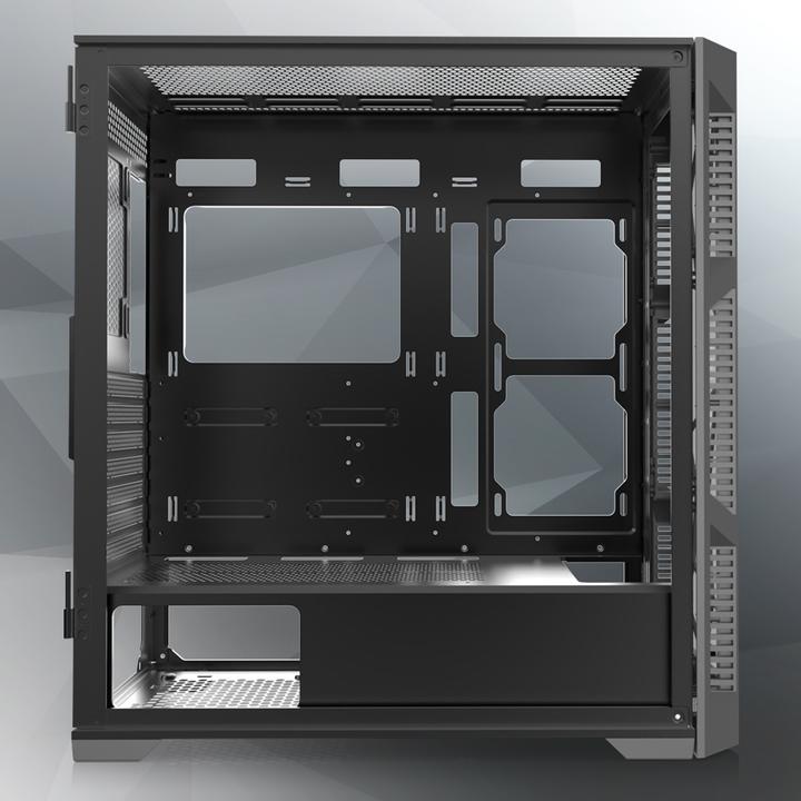 Produktbild Raijintek PONOS Ultra Midi-Tower, Tempered Glass - schwarz (Mini-ITX, ATX, mATX)