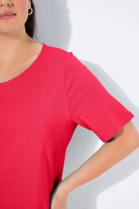 Produktbild Ulla Popken Shirt, doppellagige Vorderseite, Slim, Rundhals, Halbarm (56)