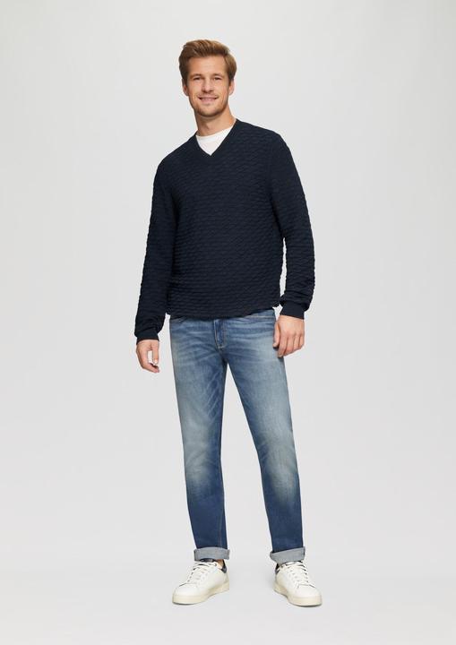 Produktbild S.Oliver Strickpullover Strukturierter Pullover mit V-Ausschnitt (S)