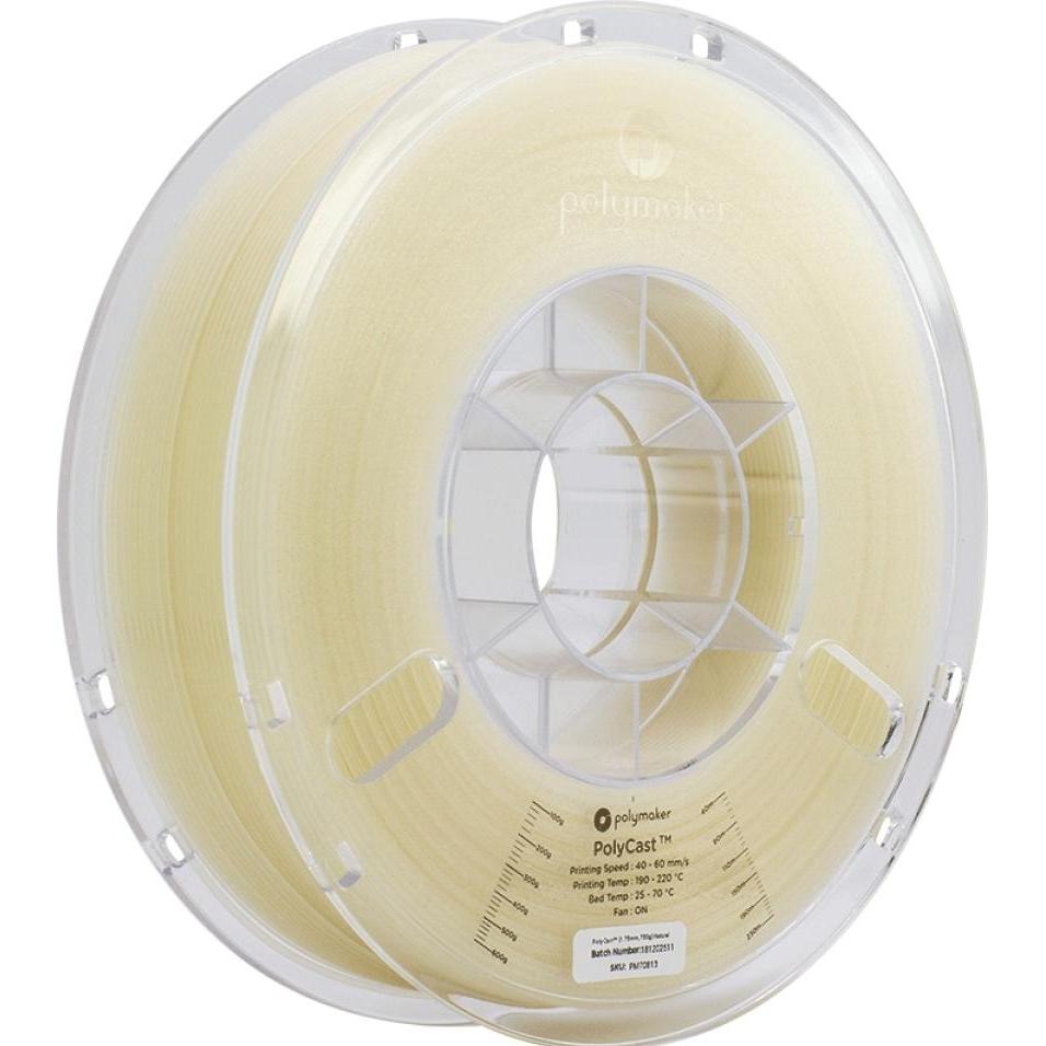 Polymaker Polycast PVB Natural 1.75mm 750g (PVB, 1.75 mm, 750 g, Beige), 3D Filament, Beige