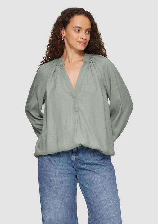 Produktbild S.Oliver Bluse Melierte Viskosebluse mit Raffung (46)