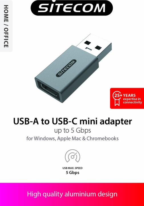 Produktbild Sitecom AD-1012 USB A zu USB C Mini Adapter (USB-A, USB Typ C)