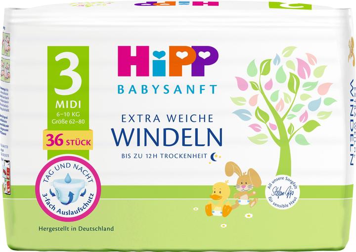 Actual product image Hipp Baby Soft (Size 3, 36 pcs.)
