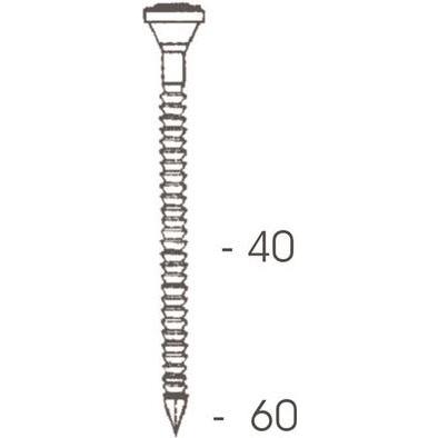 BEA, Nägel, Ankernagel R20 4,0x50mm ge- rillt DIN1052 TFK III VE=1000 (Pack mit 1000 St) (1000 Stück, 50 mm)