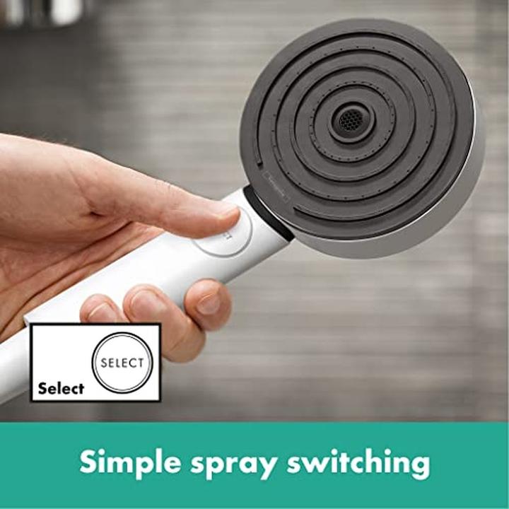 Actual product image hansgrohe Shower set PULSIFY SELECT 105 3jet, matt white (3 Beam types, 8.20 l/min)