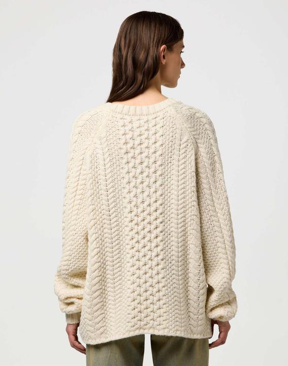 Actual product image Wrangler Pullover V Neck Cable Knit (S)