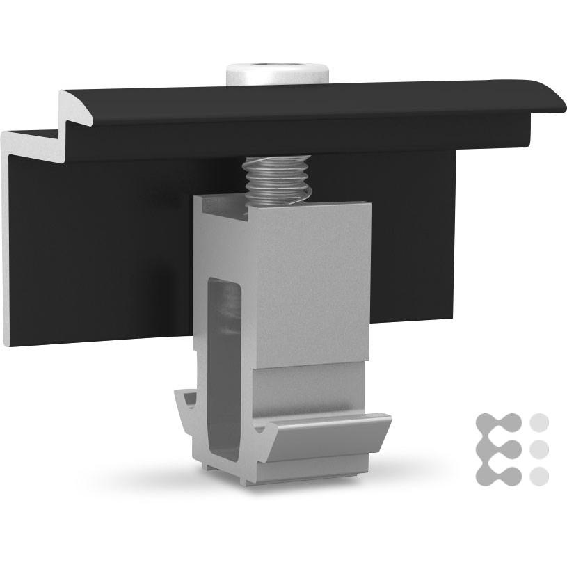 K2 Systems, Zubehör Solarenergie, MiniClamp EC 30-50mm Set 2002610 black (Solaranlage Montagematerial)