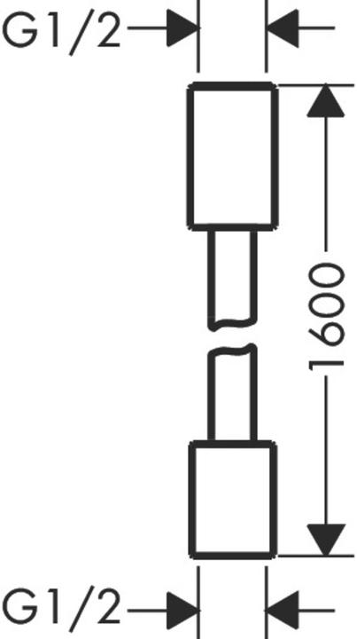 Produktbild hansgrohe AXOR ShowerSolutions Textilbrauseschlauch, 1600mm, beidseitig zylindrische Mutter, 28261 (160 cm)