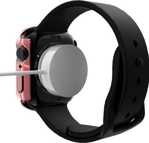 Immagine prodotto Cover-Discount Apple Watch 45mm - Custodia protettiva con strass glitterati rosa