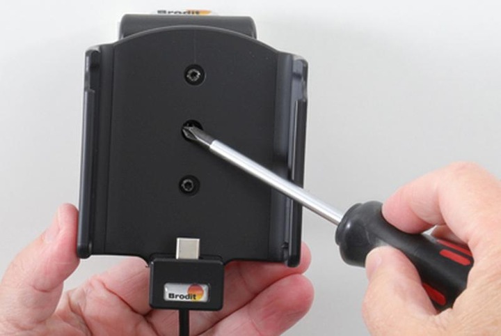 Produktbild Brodit Halter aktiv Samsung Galaxy A41 mit USB-Kabel