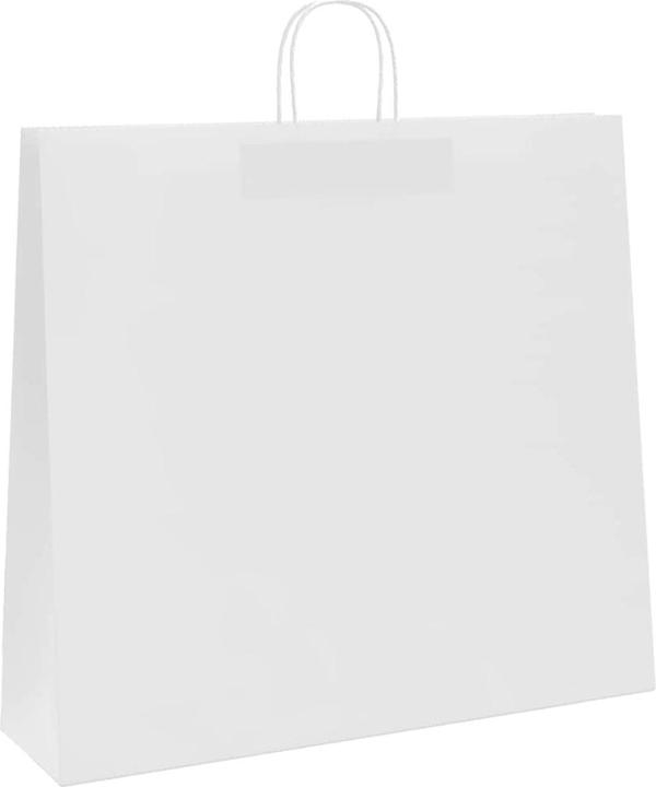 Actual product image vidaXL Kraft paper bags 50 pcs. with handle White 54x15x49 cm Paper bag (Gift bag, 50 x)