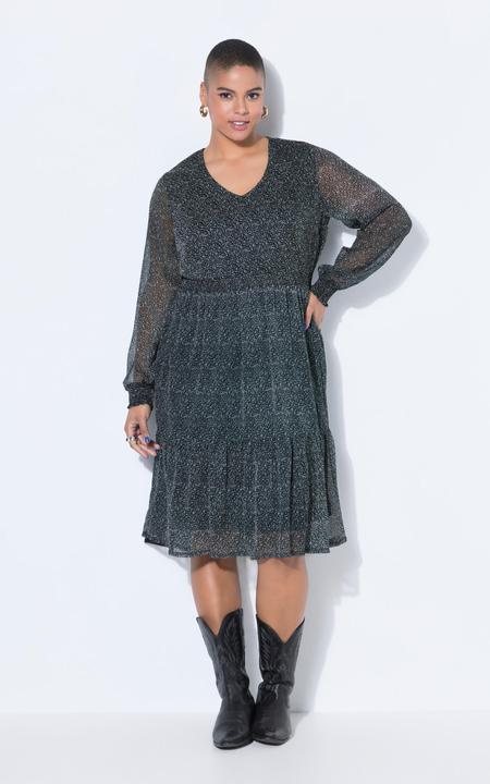 Image du produit Studio Untold Robe midi évasée, doublure et micro-motif (46, 48)