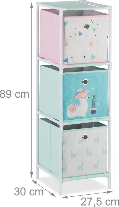 Actual product image Relaxdays Lama Children's Shelf with Boxes