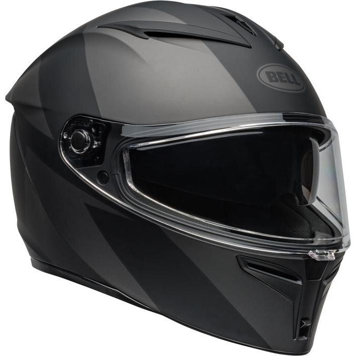 Bell, Casco da moto, Lithium Ece6 Shear Mattschwarz/Metallic-Schwarz Helm (M)