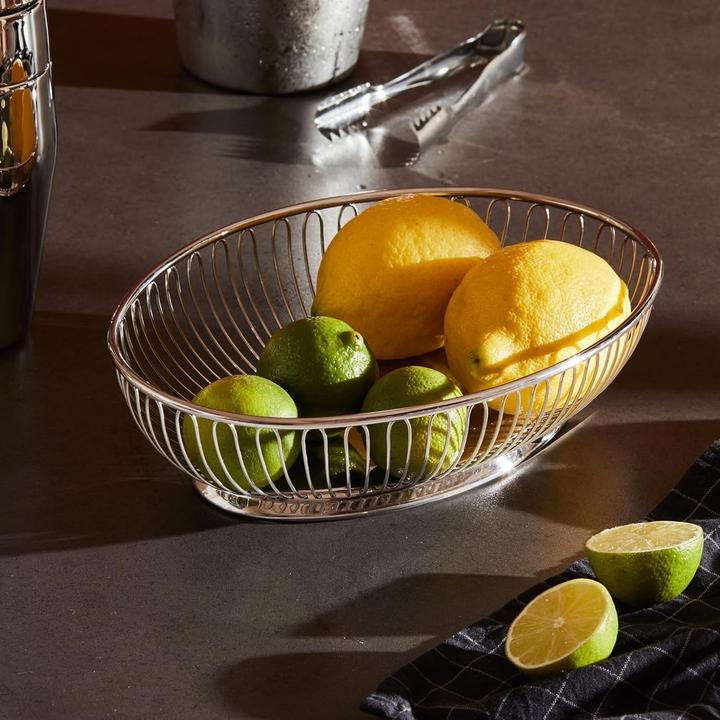 Actual product image Alessi Wire Basket Silver Coloured (28 x 20 cm)