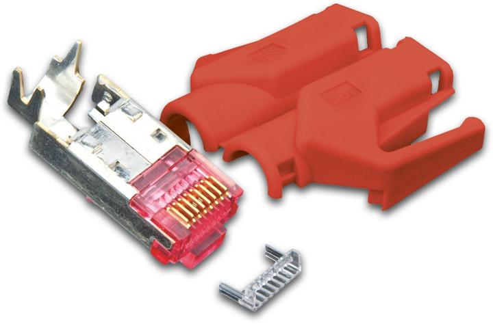 Wirewin Stecker RJ45 Hirose TM31 50 Stück, rot (Netzwerkkabel Stecker)