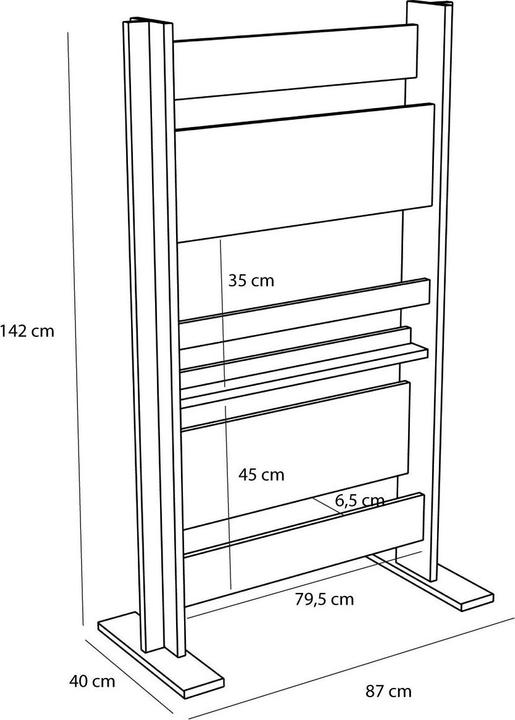 Actual product image Hübsch Forma Magazine Holder/Partition Natural