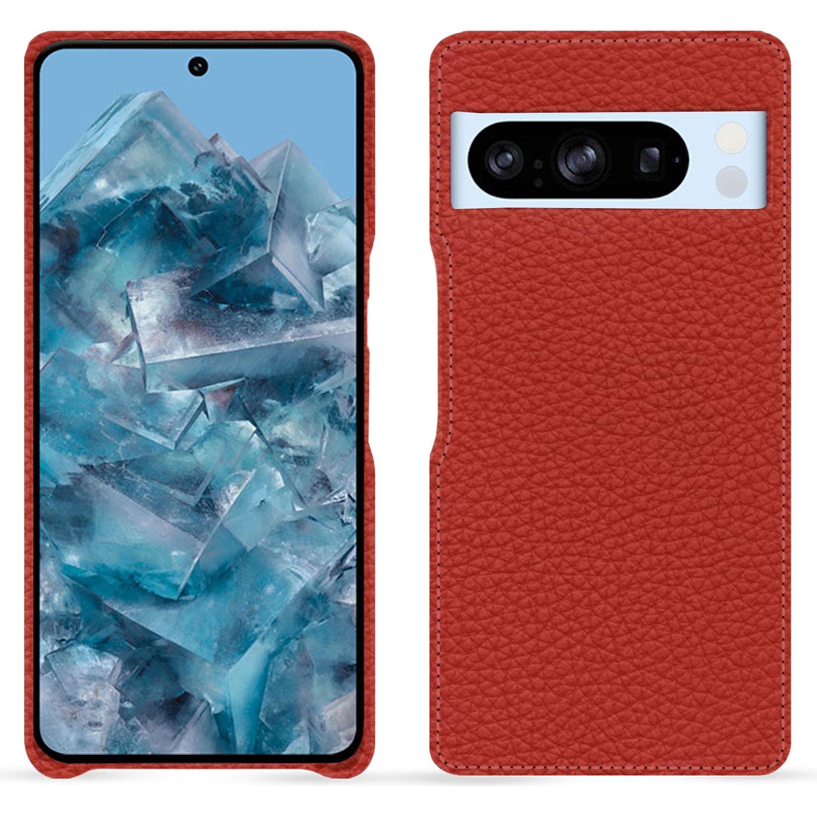 Noreve Lederschutzhülle (Google Pixel 8 Pro), Smartphone Hülle, Orange