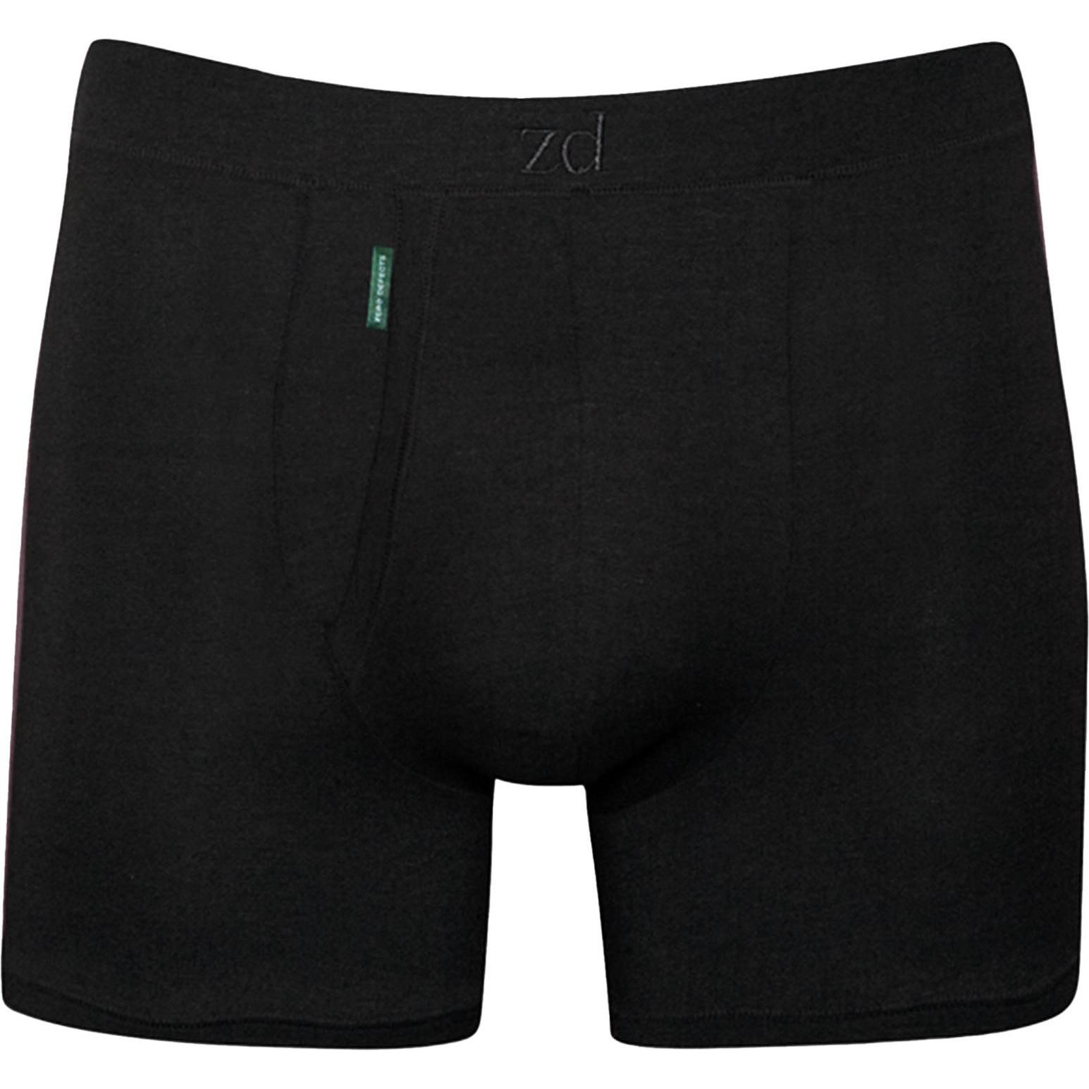 Zd Zero Defects, Herren, Unterhosen, Boxershort Casual Bequem sitzend, Schwarz, (4XL, Einzelpack)