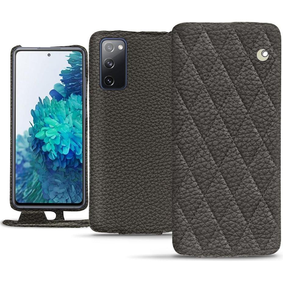 Noreve Lederschutzhülle vertikal (Samsung Galaxy S20 FE), Smartphone Hülle, Grau