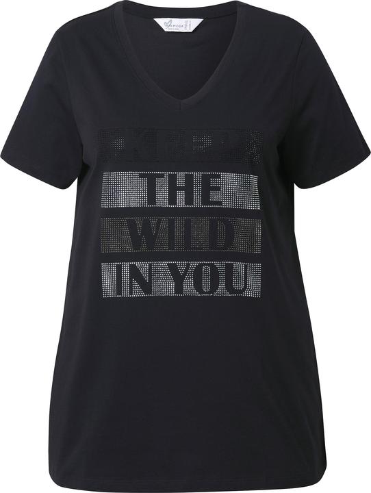 Immagine prodotto Miamoda T-Shirt, A-Linie, Glitzersteinchen-Schriftzug (46)