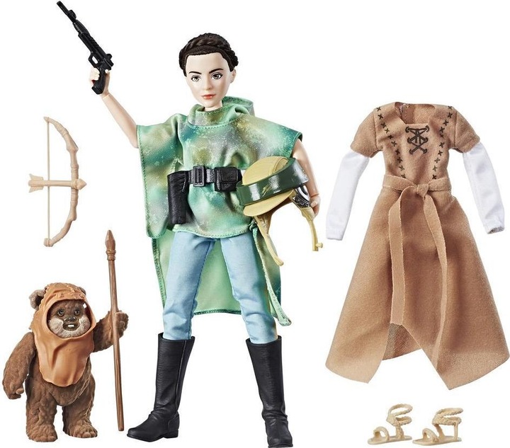 Actual product image Hasbro Star Wars Forces of Destiny Adventure Princess Leia & Wicket Figure 2-Pack (Endor Adventure)