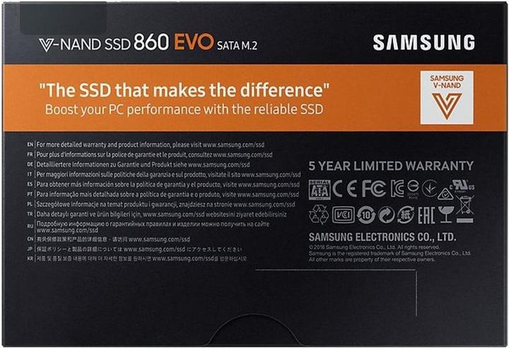 Actual product image Samsung 860 Evo (500 GB, M.2 2280)