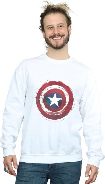 Immagine prodotto Captain America Splatter Shield Felpa Uomo (5XL)