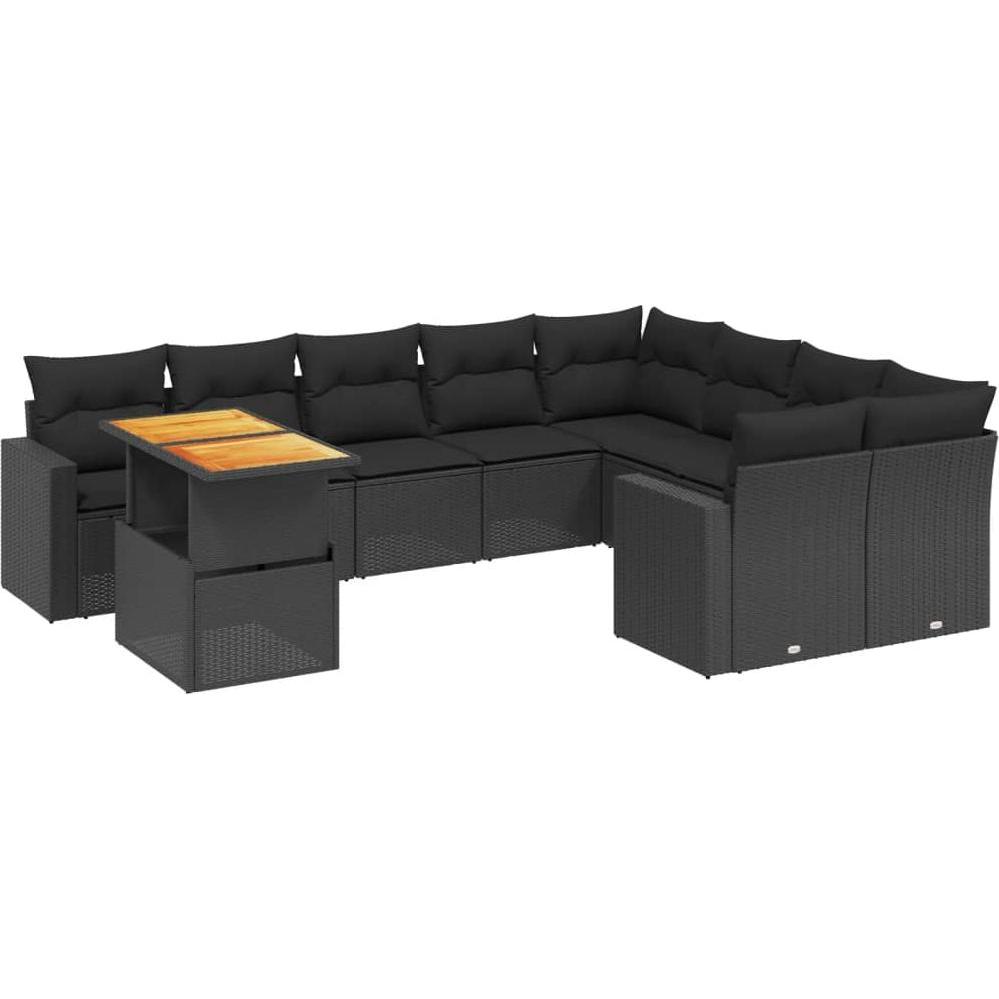 VidaXL, Gartenlounge, 10-tlg. Garten-Lounge-Set mit Kissen