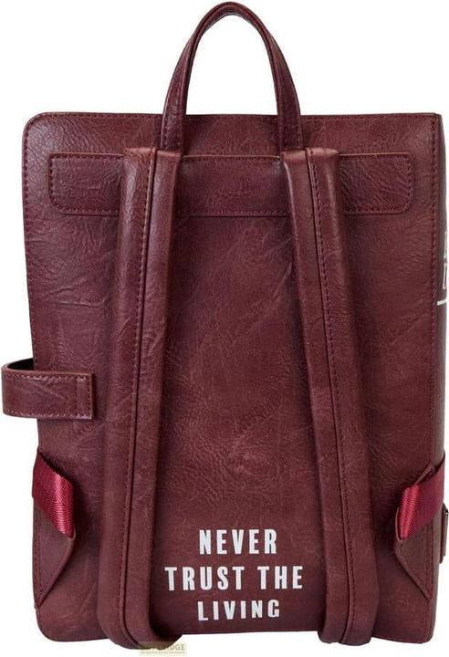 Actual product image Loungefly Beetlejuice by Backpack Mini Handbook for the recently Deceased Pin Trader