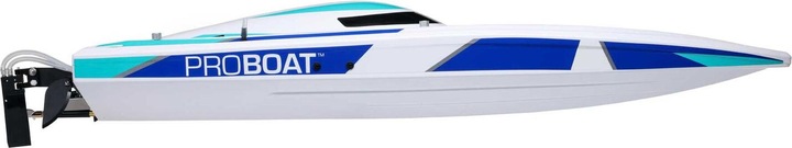 Actual product image ProBoat Sonicwake V2 36" Self-Righting Race Boat Brushless Deep-V RTR White/Blue