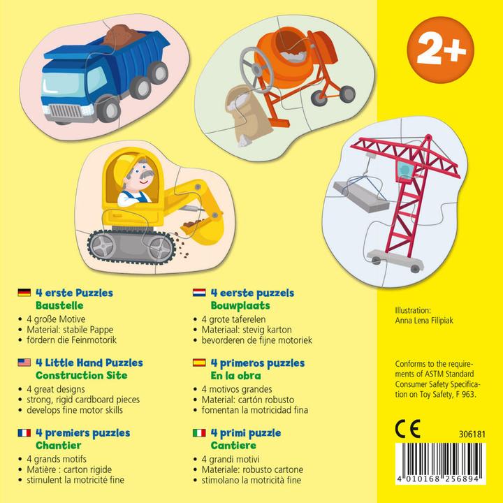 Productafbeelding Haba eerste puzzels - bouwplaats (4 onderdelen)
