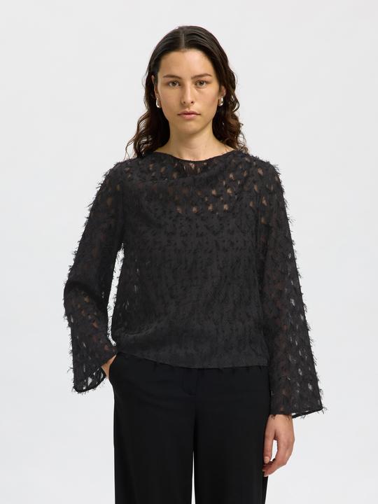 Image du produit Selected Femme U-Boot-Ausschnitt Jacquard Bluse (42)