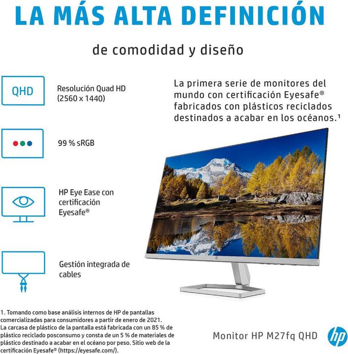 Produktbild HP M27fq (2560 x 1440 Pixel, 27")