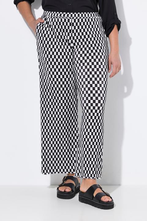 Image du produit Angel of Style Hose, weites Bein, Plissee, Schachbrett-Muster (52)