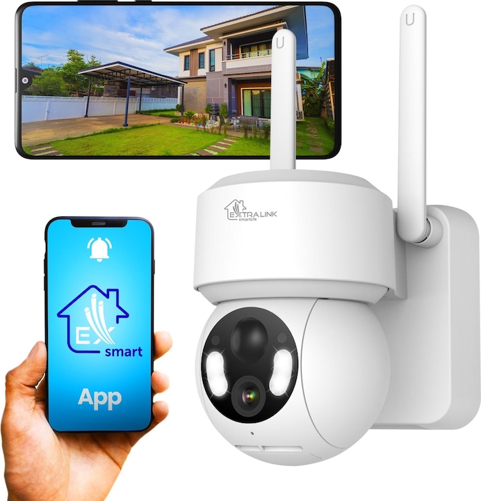 Immagine prodotto Extralink Telecamera esterna Smart Life SolarEye Pro wireless, 2,5K, Wi-Fi, batteria da 5200 mAh, IP (2560 x 1440 Pixels)