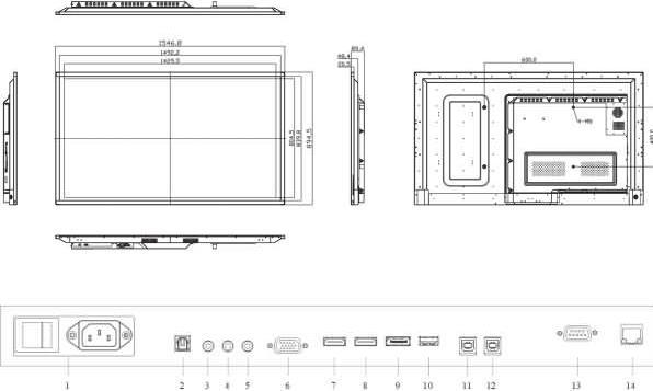 Produktbild Legamaster e-Screen Touchdisplay STX-65 feste Wandmontage (65")