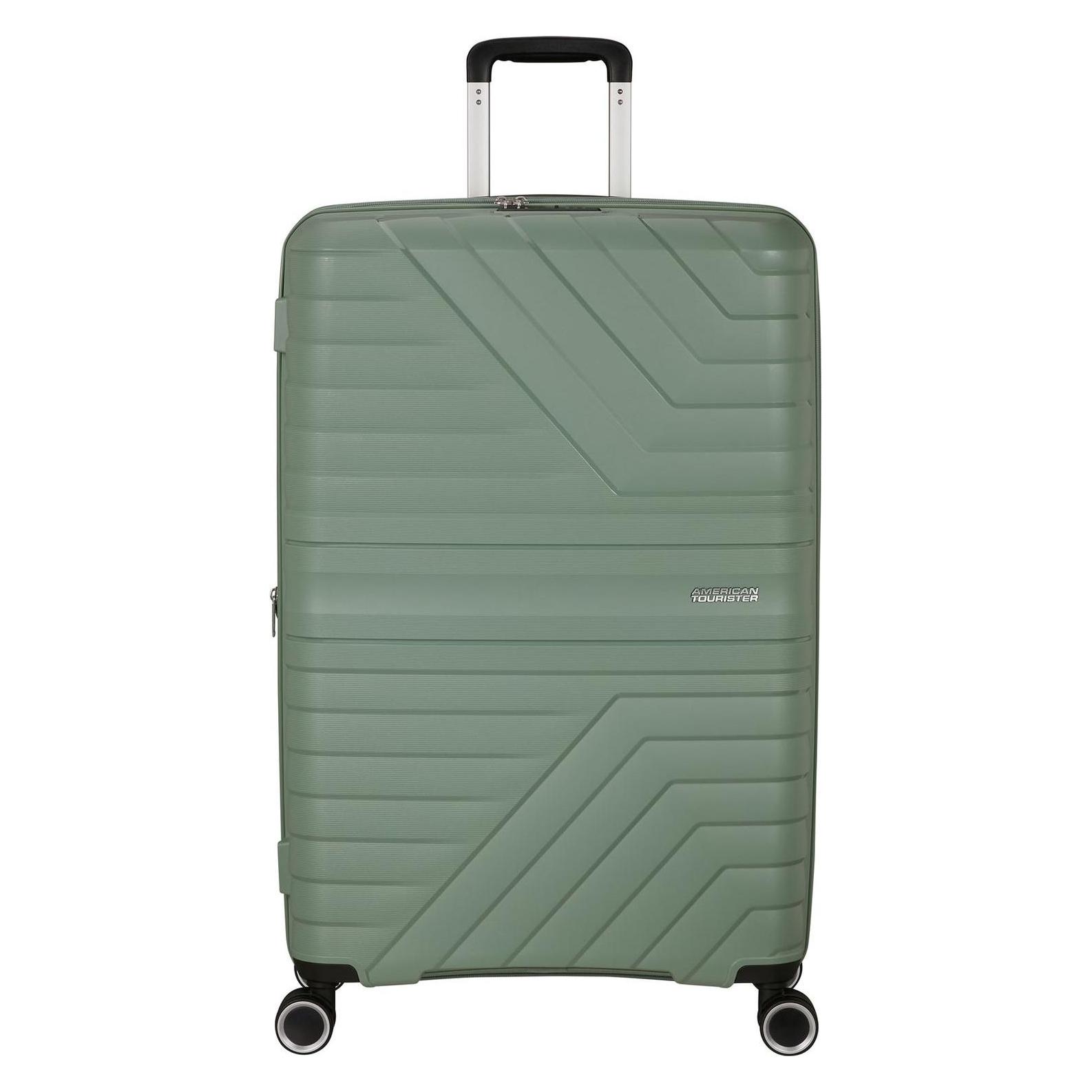 American Tourister, Koffer, Trolley Flytwist Spinner 77, Grün, (101 l)