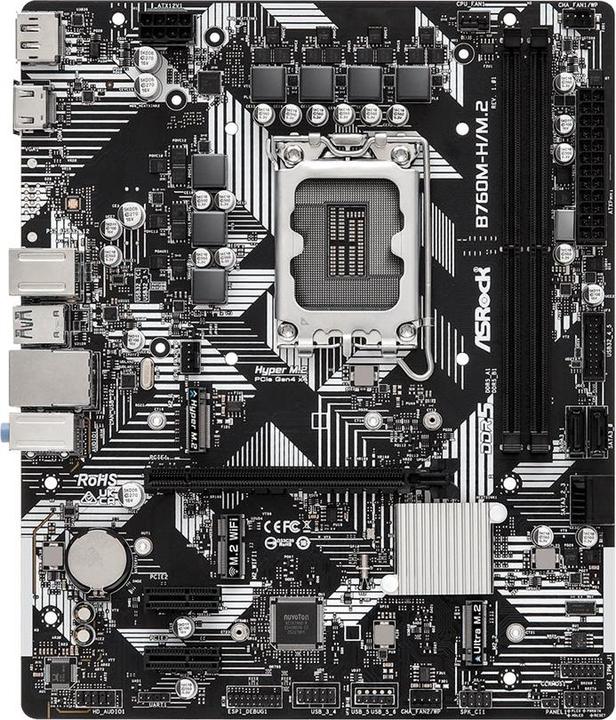 Immagine prodotto AsRock B760M-H2/M.2 moederbord (LGA 1700, Intel B760, mATX)