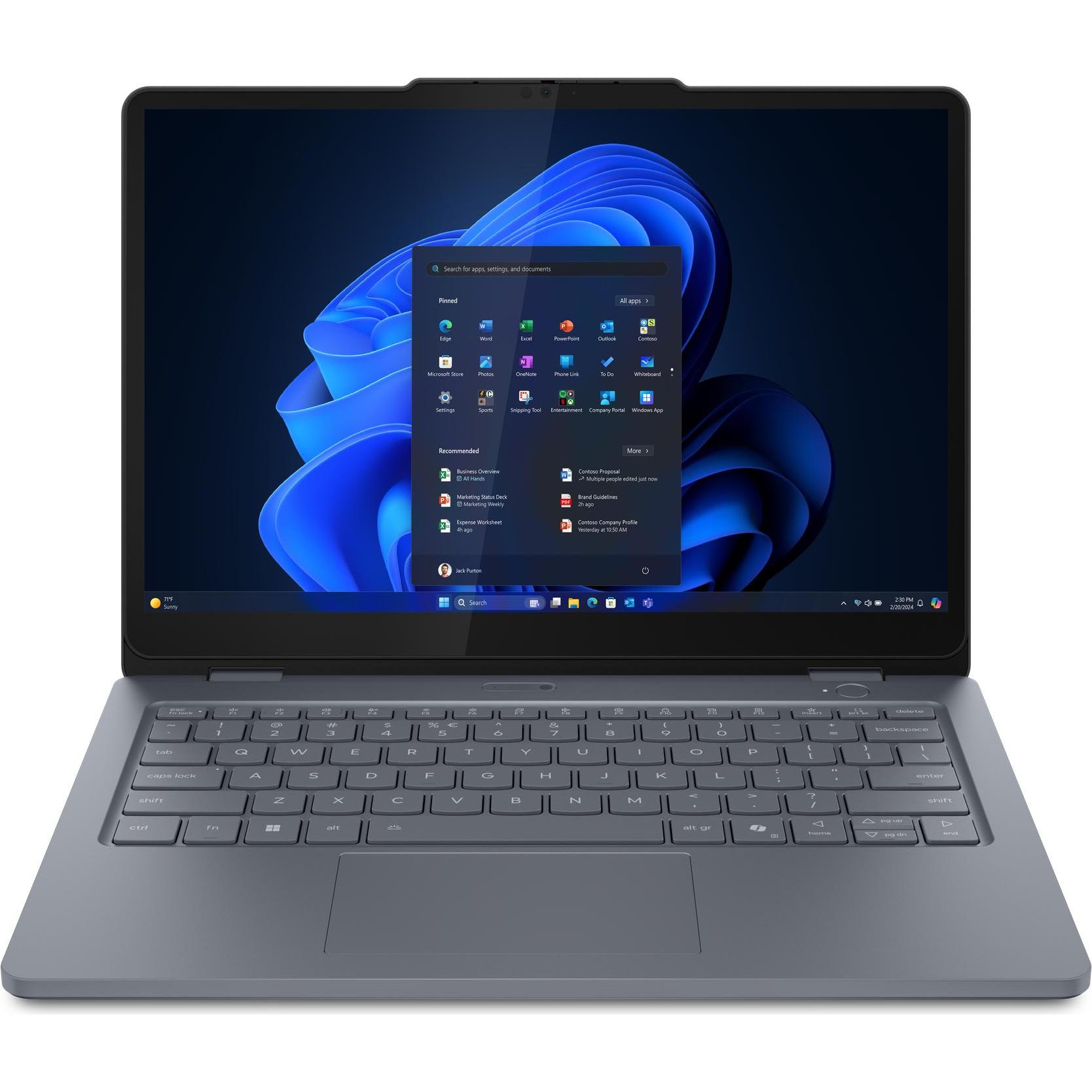 Lenovo 13w 2-in-1 Gen 3 (13.30", Intel Core 5 120U, 16 GB, 512 GB, DE), Notebook, Grau